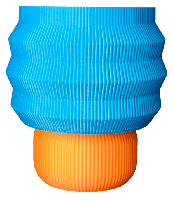 LEAH 002 colorful 3D-printed table lamp by Svetlana Lampe