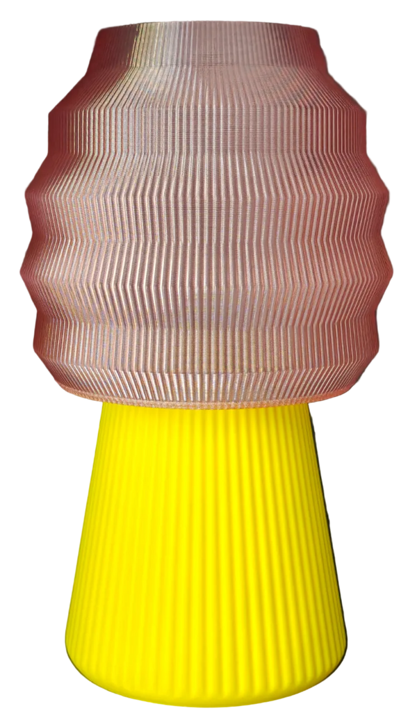 LEAH 016 colorful 3D-printed table lamp by Svetlana Lampe
