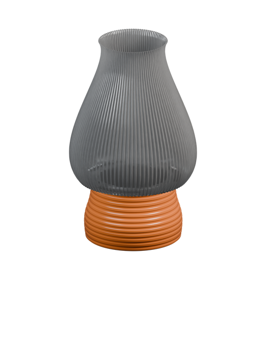 Custom 3D-printed table lamp — choose your base, shade, and colors